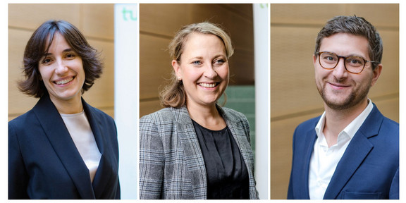 Drei Fotos nebeneinander, abgebildet sind: Prof. Galina Zudenkova, Ph.D., Prof. Dr. Christiane Pott, Prof. Dr. Manuel Wiesche