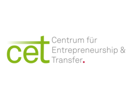 Centrum für Entrepreneurship & Transfer (CET) Logo mit Text "Centrum für Entrepreneurship & Transfer"
