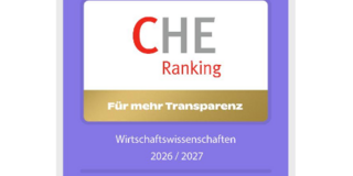 Grafik CHE-Ranking-Siegel 2026 Siegel für die Teilnahme der Hochschule am CHE-Ranking 2026/2027
