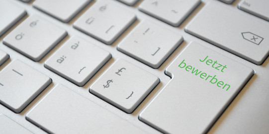 Bild Tastatur "Jetzt bewerben" Bild Tastatur "Jetzt bewerben"