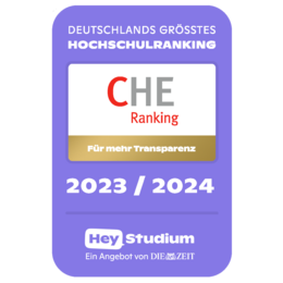 CHE-Ranking 2023/2024 Siegel für die Teilnahme der Hochschule am CHE-Ranking 2023/2024