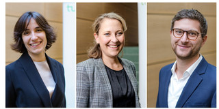 Drei Fotos nebeneinander, abgebildet sind: Prof. Galina Zudenkova, Ph.D., Prof. Dr. Christiane Pott, Prof. Dr. Manuel Wiesche